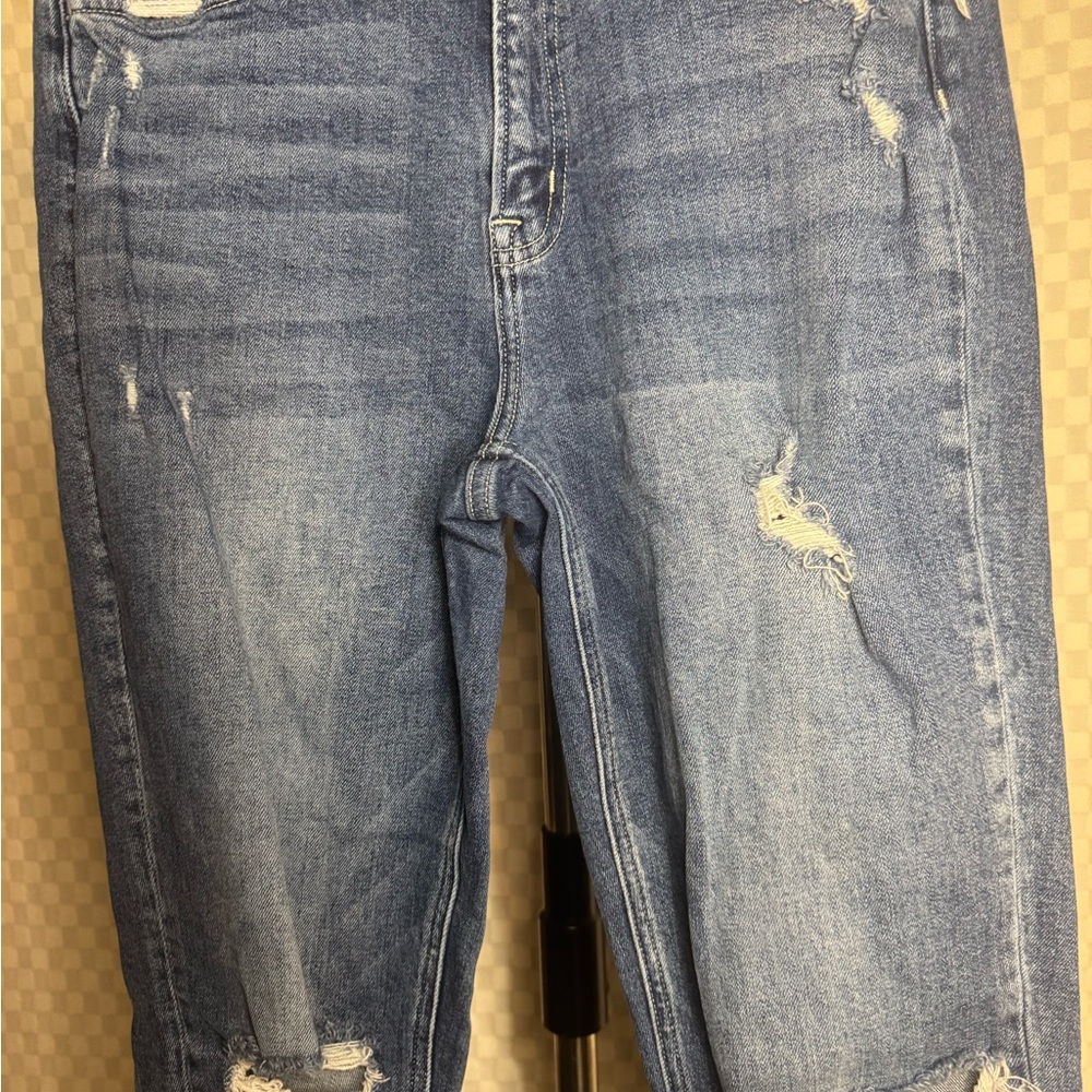 Flying Monkey Light Blue Distressed Boyfriend Jeans